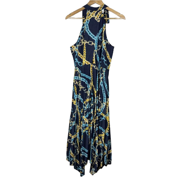 New ANTHROPOLOGIE Maeve Pleated Midi Shirt Dress $180 SMALL Blue Motif - Picture 6 of 7